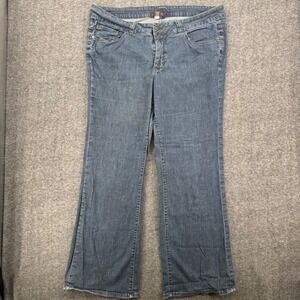 Jag Womens Plus Size 22W Blue Stretch Bootcut Denim Jeans Medium Wash Mid Rise
